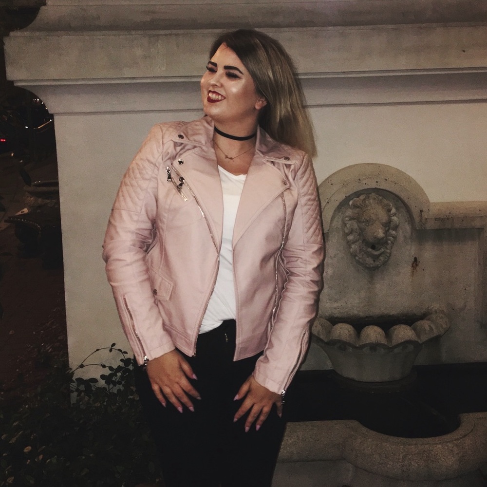 Pink Quilted Express Leather Jacket